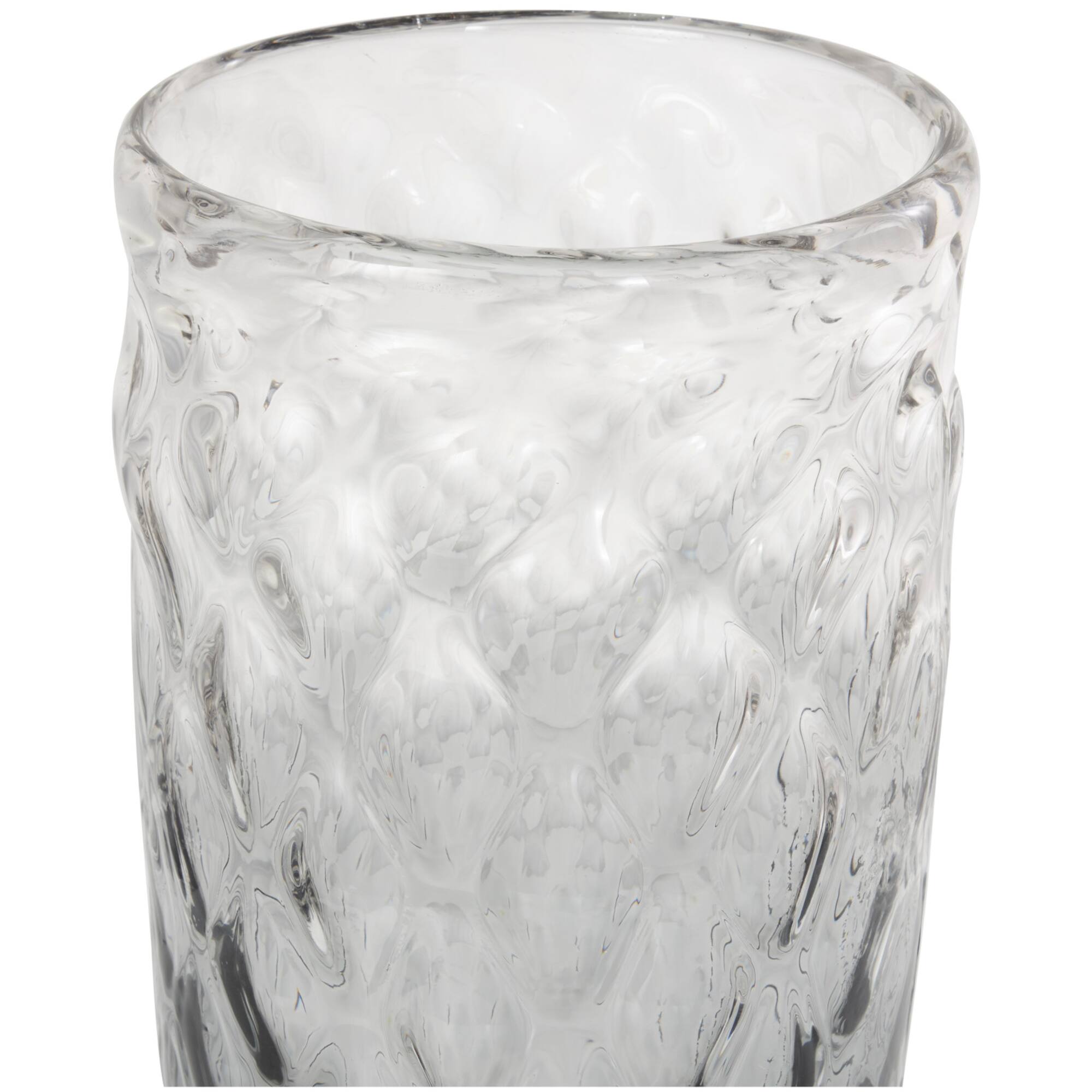 21" Black Ombre Handmade Glass Vase